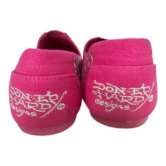 Ed Hardy Shoes Womens Size 8? Fuschia Bahamas Koi Fish Slip On Flats Colorful - Picture 3 of 10